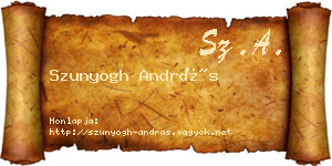 Szunyogh András névjegykártya