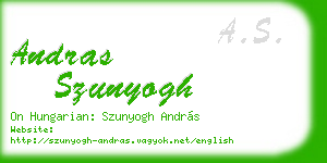 andras szunyogh business card